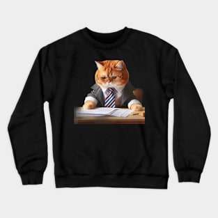 The Cute Cat Boss Collection: Paws-itively Hilarious Tales Crewneck Sweatshirt